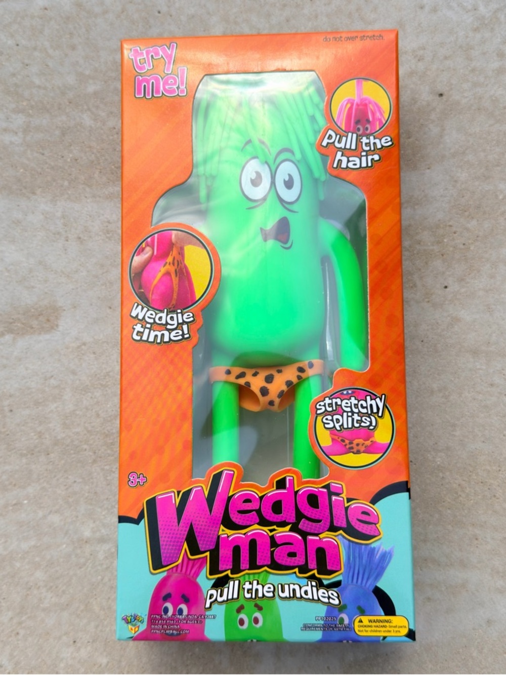 Wedgie Man Pull the Undies Stretchy Toy - Green